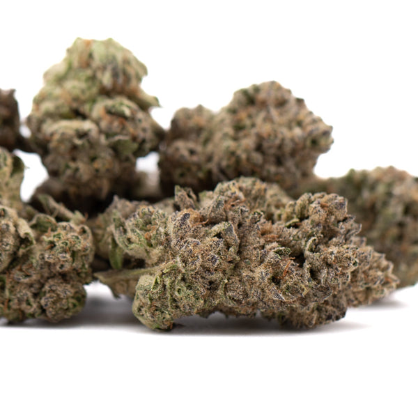 Premium After Dark #2 THCa Gush Mints buds with trichome-decorated dark potency